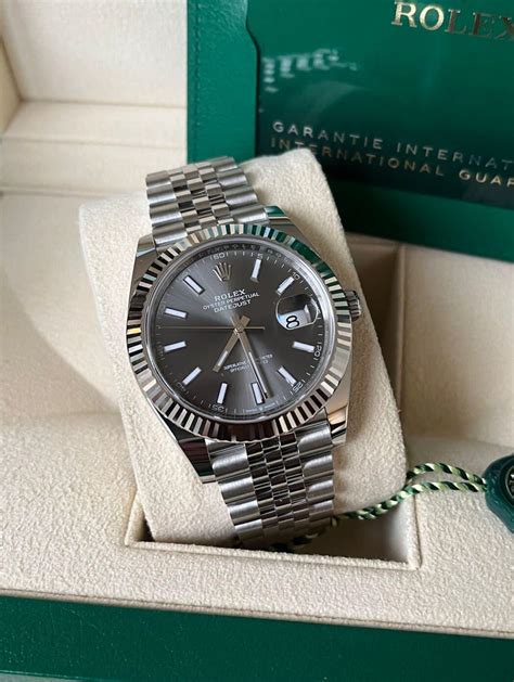 rolex datejust 41 rhodium fluted bezel